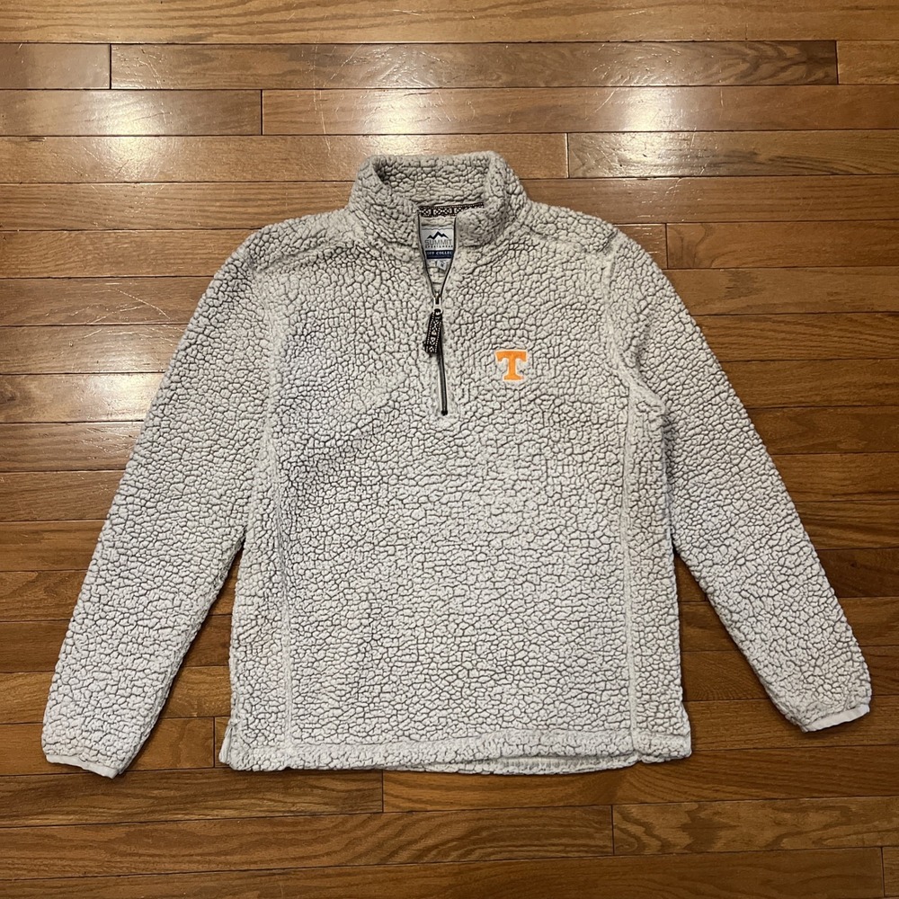 Tennessee Volunteers Sherpa Pullover Summit Sportswear 1/4 Zip Gray Womens M